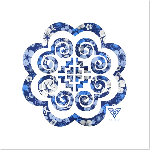 Blue Floral Wall Art by VANH